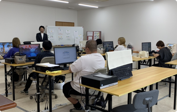 ウェブデザイナー講師の様子